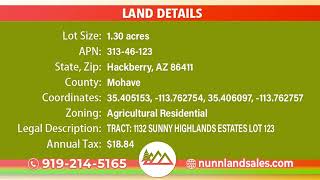 Ideal 1.30 Acres for Only $79 Down/Month in Mohave, Arizona