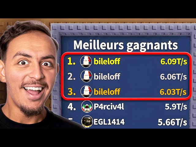J'OCCUPE LES TROIS PREMIÈRES PLACES DU CLASSEMENT MONDIAL !