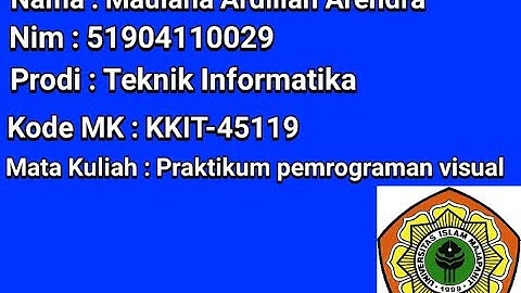 KKIT-45119 Praktikum Pemrograman Visual Class Diagram