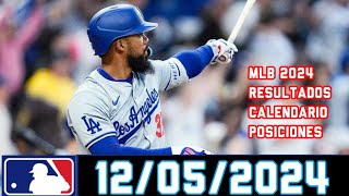 MLB ⚾ Resultados Posiciones Calendario 12 Mayo 2024 Resumen