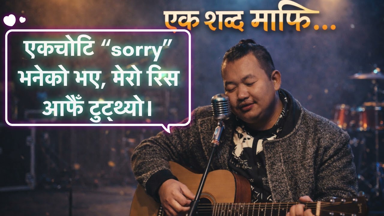 एक शब्द माफी… | Nepali Sad Song With Lyrics | Dorendra Limbu