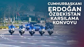 Cumhurbaşkanı Erdoğan, Özbekistan efsane karşılama konvoyu #erdoğan #konvoy