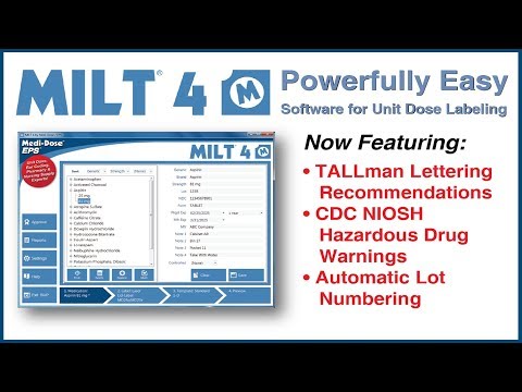 Medi Dose MILT 4 Software for Unit Dose Labeling