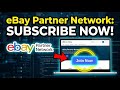 How to subscribe with eBay Partner Network - Beginner Guide