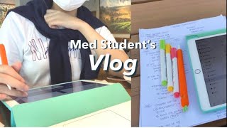 Week in the life of a Korean Med Student: online classes, exam week, productive studying ✍🏻