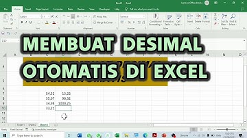 Cara Membuat Angka Decimal (Desimal) Secara Otomatis Pada Lembar Excel (2 Desimal, 3 Desimal, dll.)