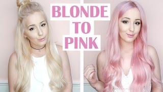 How To: Blonde To Pink Hair Tutorial | by tashaleelyn