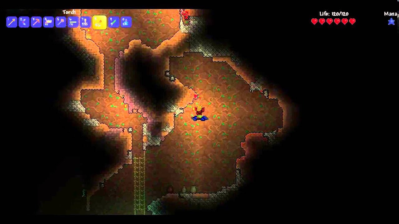 テラリア1 3ex 7 蜘蛛の洞窟 Youtube