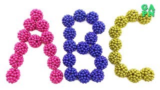 Aprenda el alfabeto español de la A a la Z | Aprender colores con 1000 bolas magnéticas para niños