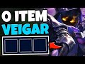 ATTEMPTING TO WIN A GAME WITHOUT BUYING ITEMS (NO ITEM VEIGAR CHALLENGE) - League of Legends