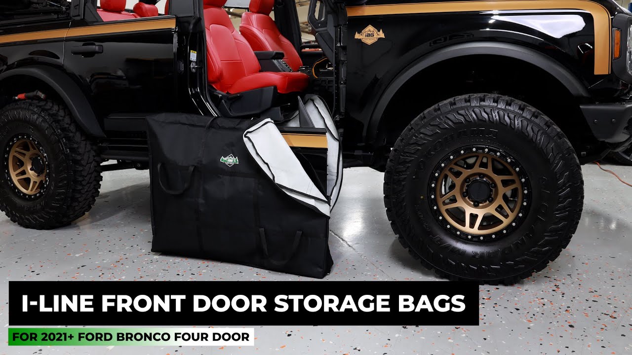 IAG I-Line Front Door Storage Bag Pair for 2021+ Ford Bronco Four Door
