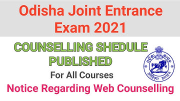 OJEE 2021 Counselling Schedule Published For All Courses | Latest Update for Counselling | #ojee2021