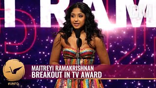 Maitreyi Ramakrishnan Wins Breakout in TV Award (LIVE From the 19th Unforgettable Gala)