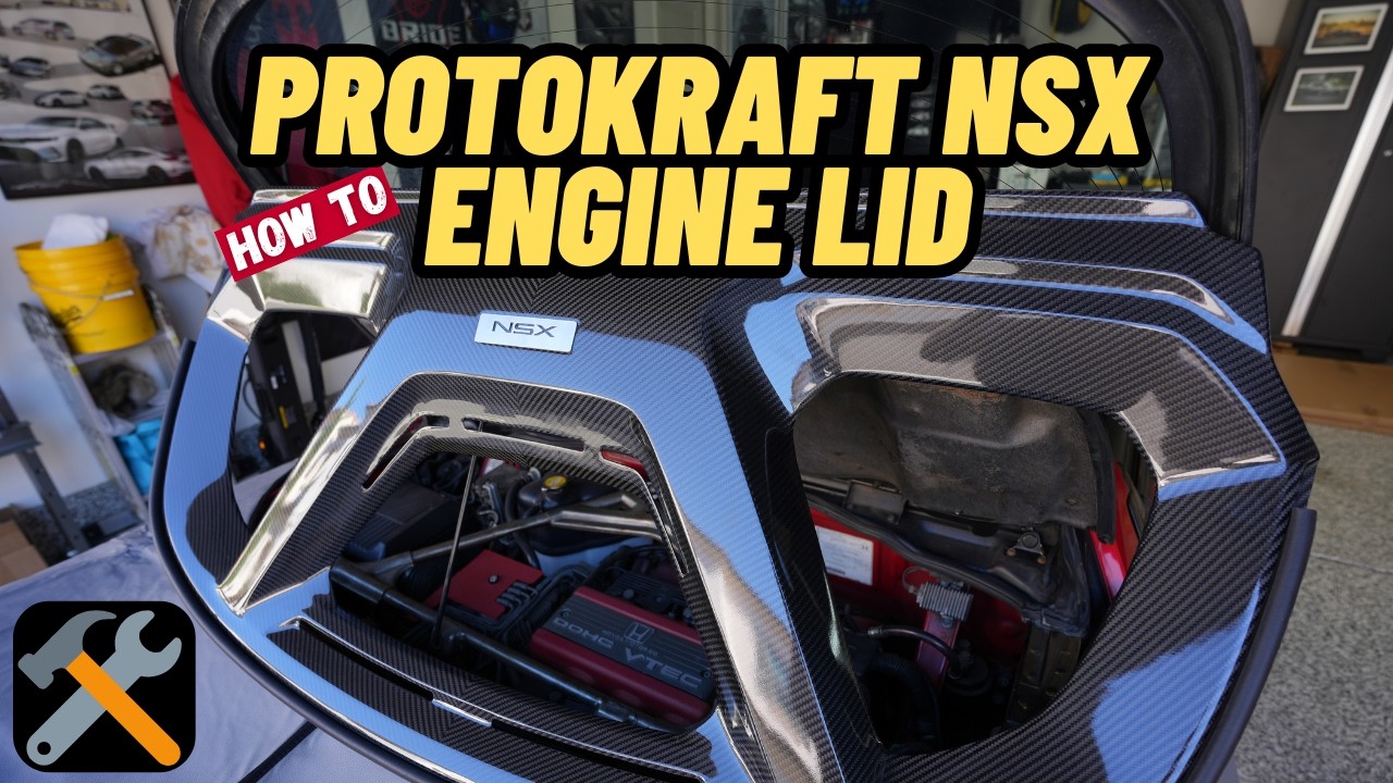 How to: ProtoKraft NSX Dry Carbon Engine Lid | 1991-2005 NSX - YouTube