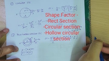 Shape factor of rectangular, circular and hollow circular section l Plastic Analysis - 4