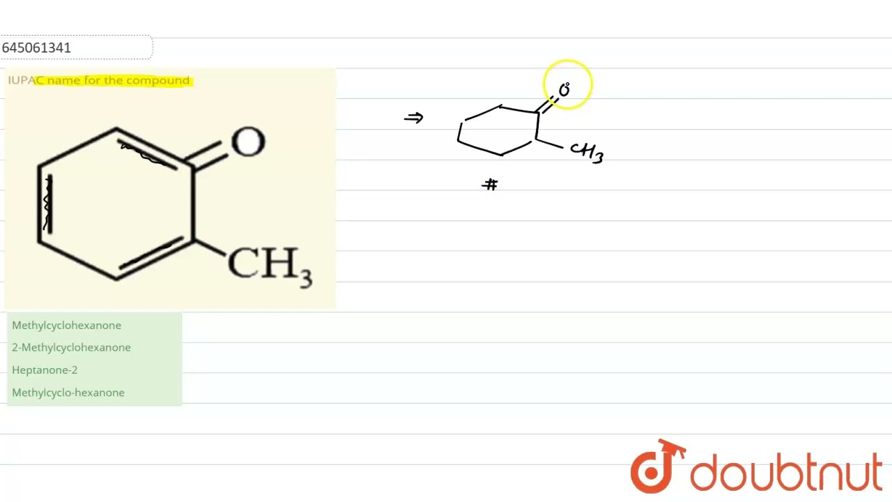 IUPAC name for the compound | 12 | NEET MOCK TEST 18 | CHEMISTRY | NTA MOCK TESTS ENGLISH | Doub...