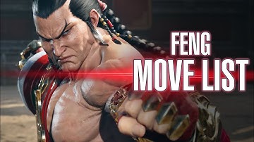 TEKKEN 8 - FENG move list, holds, throws, combos & 10-Hit Combo (PlayStation 5)