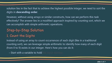 How to Rearrange an Integer in Java for the Maximum Value Possible
