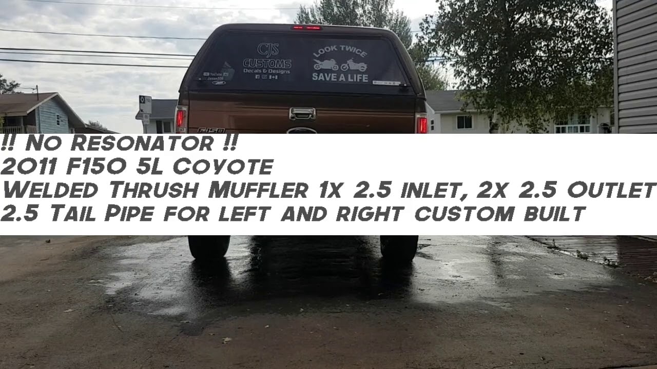 Thrush Welded Muffler 2.5" Pipes Ford F150 5.0 Dual Exhaust