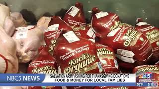 Salvation Army asking for Thanksgiving donations