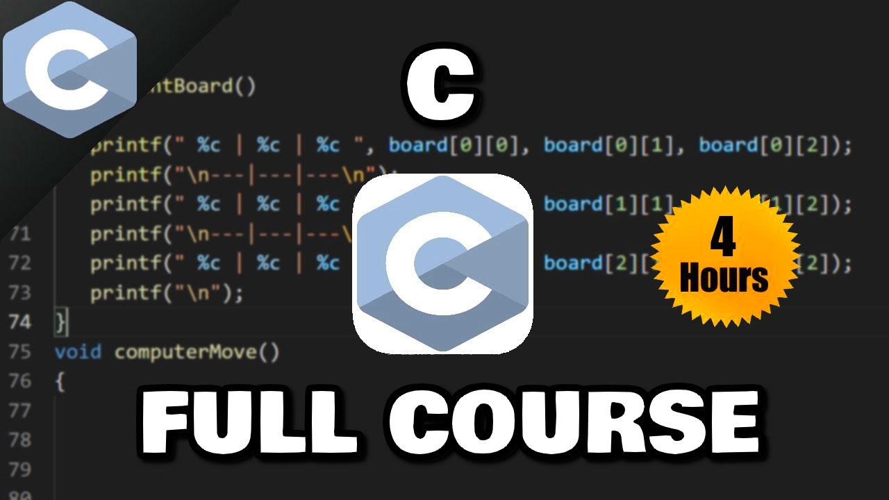 C Full Course 🕹️ -Learn To Code Today-【𝙁𝙧𝙚𝙚】