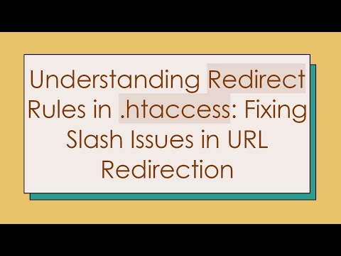 Understanding Redirect Rules in .htaccess: Fixing Slash Issues in URL Redirection