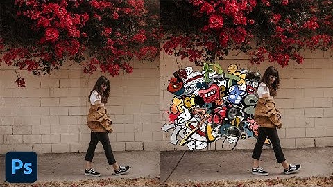 HOW TO ADD GRAFFITI ON THE WALL | PHOTOSHOP.
