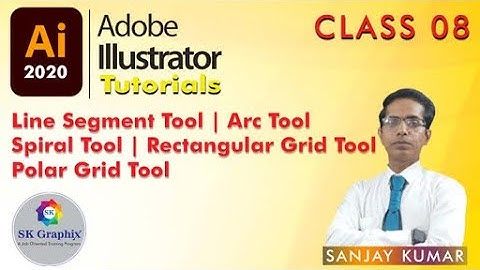 Adobe Illustrator 2020 | Learn: Line | Arc | Spiral | Rectangle | Polar Grid Tools | Hindi Tutorial