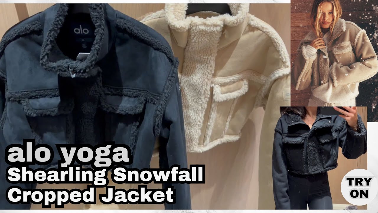 🤍 Alo Yoga Faux Shearling Snowfall Cropped Jacket | Honest Review