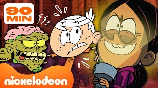 Loud House | 90 MINUTOS dos Momentos MAIS ASSUSTADORES de The Loud House 😱 | Nickelodeon