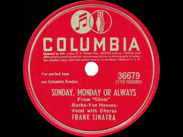 1943 HITS ARCHIVE: Sunday Monday Or Always - Frank Sinatra (a