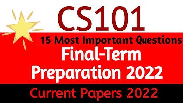 CS101 Current Papers 2022 | CS101 Final Term Prepaparation | CS101 Final Term Current Paper 2022