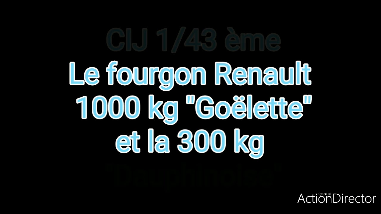 Les miniatures CIJ au 1/43 . Episode 1 : le camion 1000 Kg Goėlette Renault