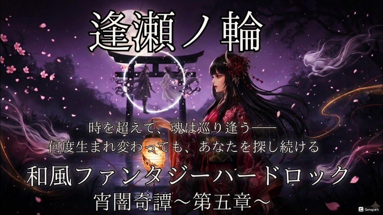 SUNOAI　逢瀬ノ輪　宵闇奇譚　第五章　宵闇ノ調【和風ダークファンタジーハードロック】　 #Reincarnation #EternalLove #JapaneseRock #EpicMusic