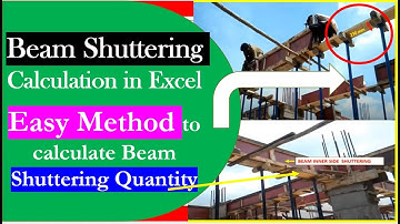 How to calculate Shuttering Area of  Beam l Shuttering for Beam  l  Beam Shuttering Calculation