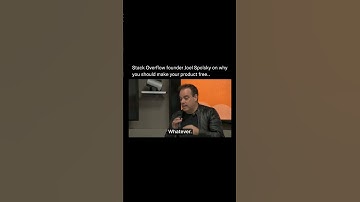 Stack overflow founder Joel Spolsky on why you should make your produxt free.