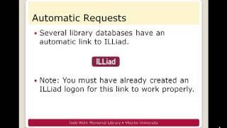 ILLiad Request Tutorial