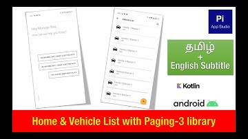 Code With Me: Home & Vehicle List with #Paging3 #JetPack library in #Tamil + English Subtitle