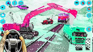CONSTRUCTION GAMES FOR ANDROID-RAILWAY BRIDGE CONSTRUCTION LEVEL-3 | MOBILEGAMEVIDEO834 | SB4GGAMING