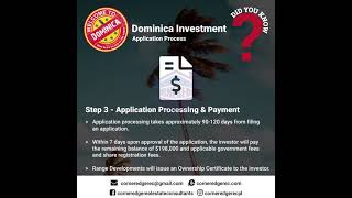Dominica Citizenship by investment Application Process