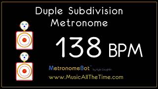 Duple Subdivision Metronome At 138 Bpm Metronomebot