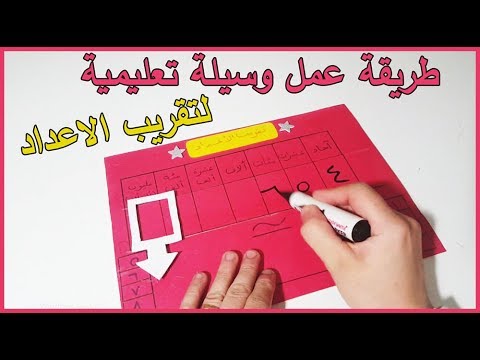 طريقة عمل وسيلة لتقريب الاعداد روووعة || وسائل تعليمية لمادة الرياضيات