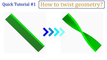 QuickTutorial #1 || How to twist geometry in creo parametric?