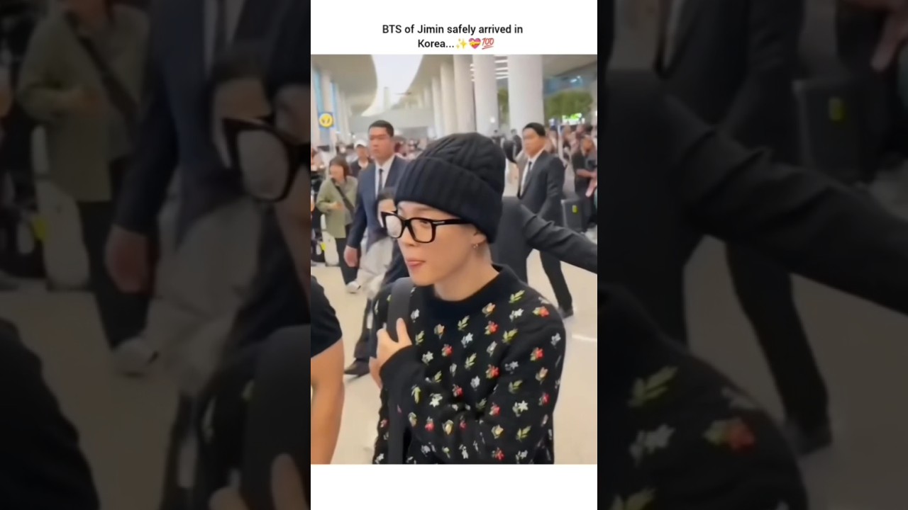 jimin safely arrived in korea 💜💜💜💜 