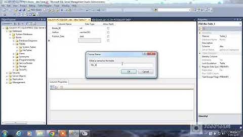 2- شرح إنشاء الجداول في قاعدة البيانات على برنامج Sql Server