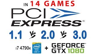 PCI Express (PCIe) 1.1 vs 2.0 vs 3.0 in 14 Games (Ultra setting) i7 4790k   GTX 1080 [HD 1080p]