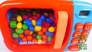 Learn Colors With Olie The Cub And Microwave Playset For Kids