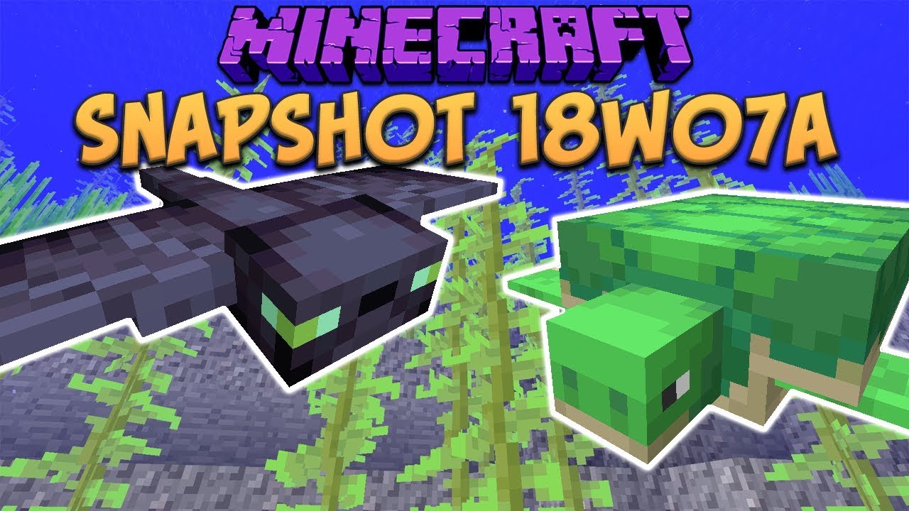 Minecraft 1 13 Snapshot 18w07a Update Aquatic Arrives Phantom Mob Turtle Mob Trident More Youtube