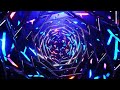 4K Animation. VJ Loop. Very colorful and futuristic looking tunnel with lights coming from it.