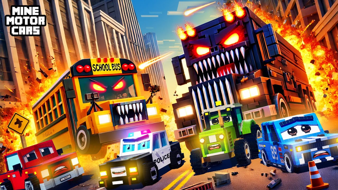 Evil Cars with LASERS Take Over the City! Hero Cars’ Ultimate Battle! 🚘⚠️